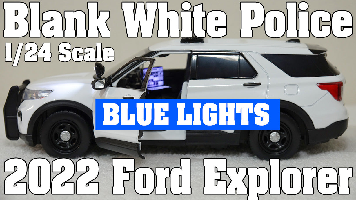 1/24 scale Unmarked Police White 2022 Ford Explorer with custom added lights and siren. !!FREE SHIPPING!!