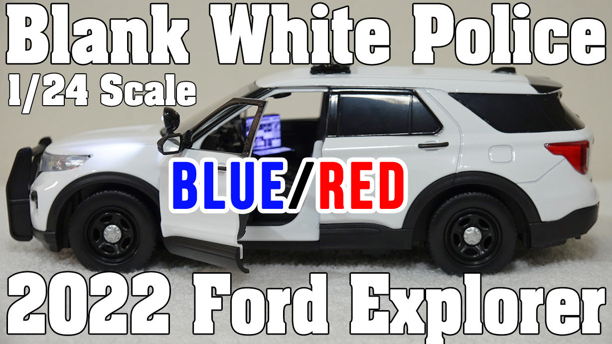 1/24 scale Unmarked Police White 2022 Ford Explorer with custom added lights and siren. !!FREE SHIPPING!!