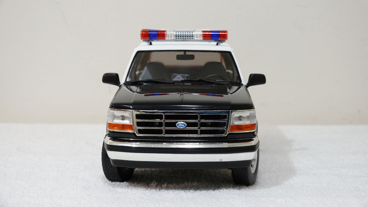 1/18 scale Oklahoma State Police 1996 Ford Bronco with custom added lights and siren. FREE SHIPPING