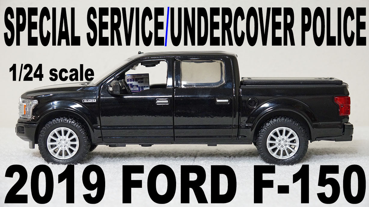 1/24 scale Black Undercover Police 2019 Ford F-150 with custom added lights and siren. !!FREE SHIPPING!!