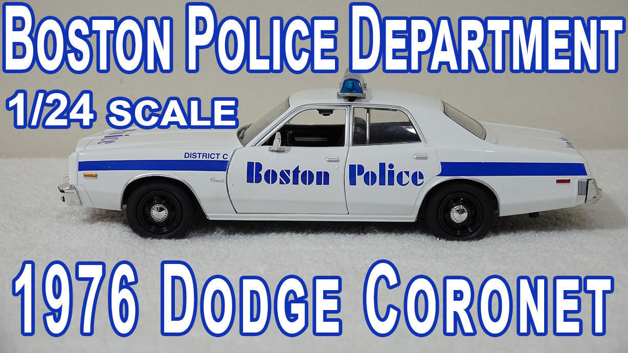 1/24 scale Boston Police 1976 Dodge Coronet with Lights and Siren !!FREE SHIPPING!!