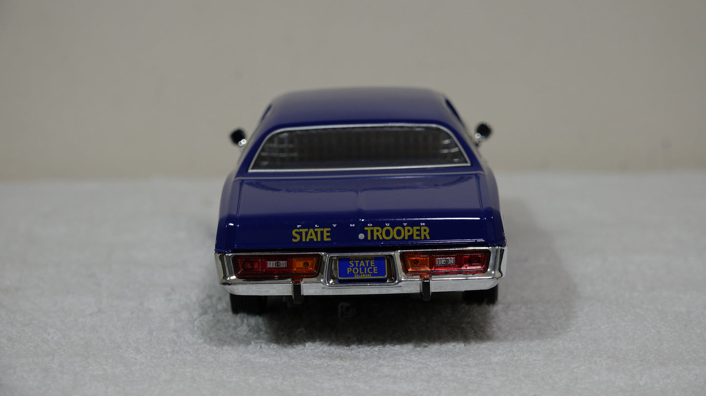 1/24 scale Delaware State Police 1978 Plymouth Fury with custom added Lights and Siren  FREE SHIPPING!!