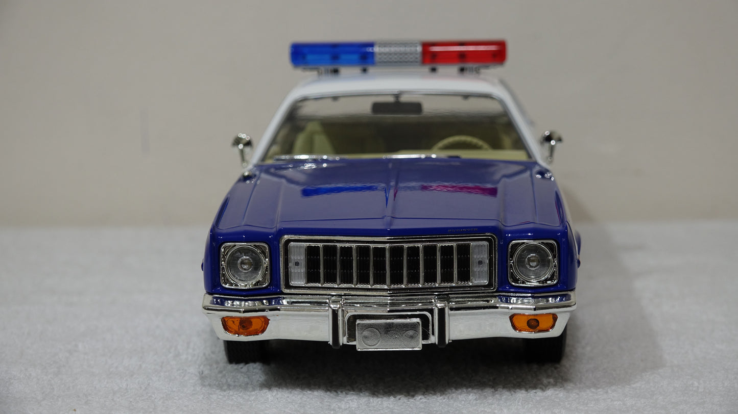 1/18 scale Osage County Sheriff 1975 Plymouth Fury with custom added lights and siren. FREE SHIPPING