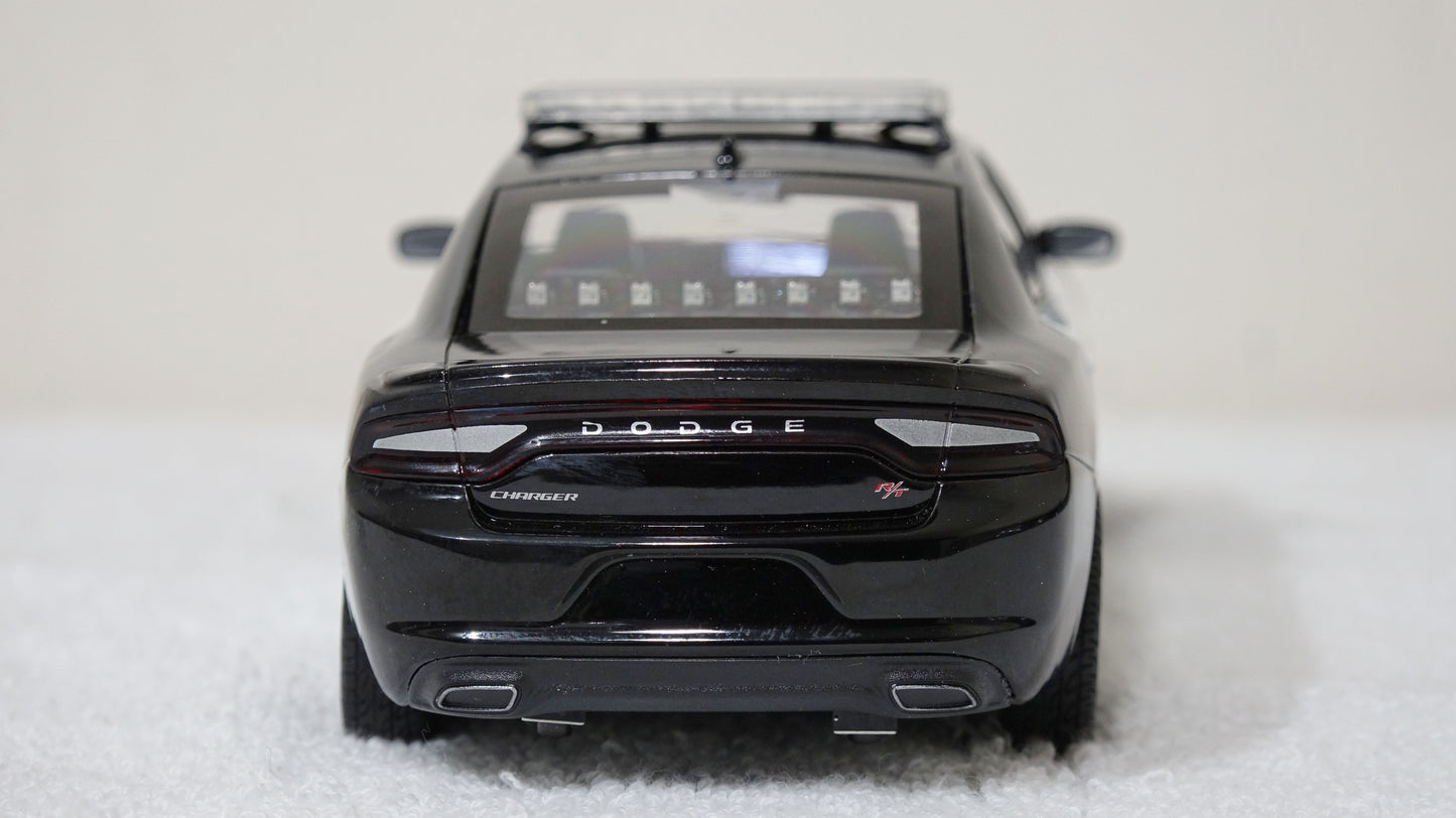 1/27 scale Unmarked Police Black & White 2016 Dodge Charger with custom added lights. FREE SHIPPING!!