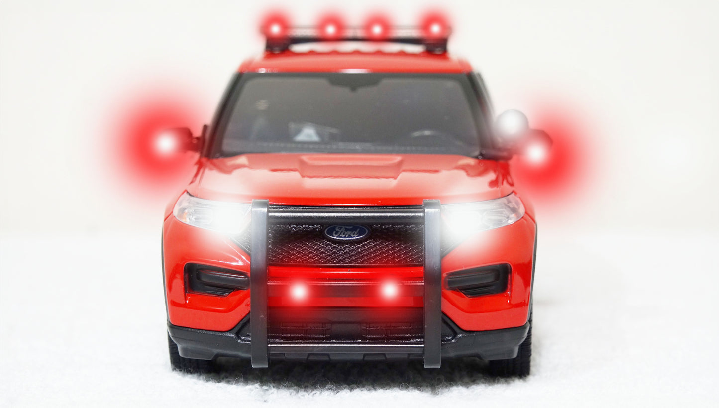 1/24 scale Blank Fire Department 2022 Ford Explorer with custom added lights and siren. !!FREE SHIPPING!!