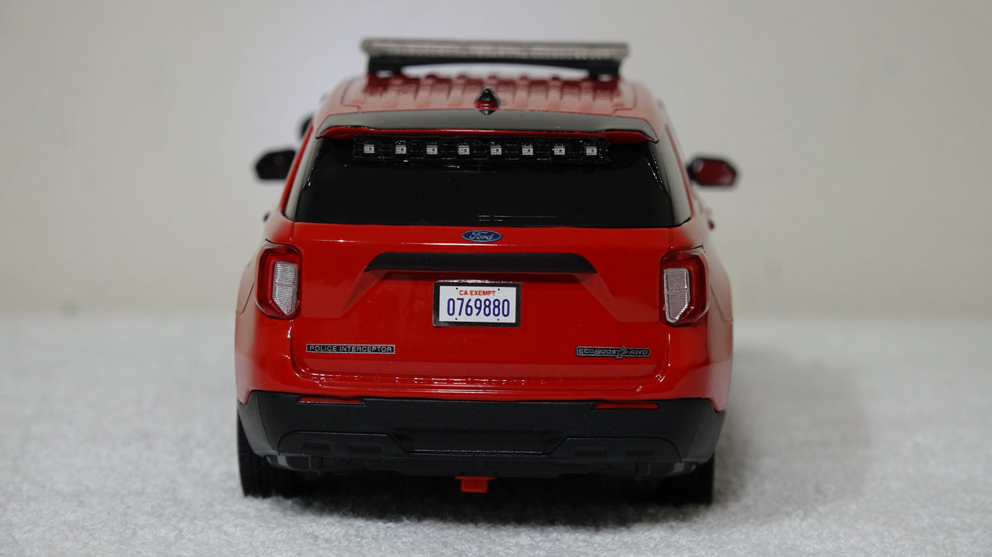 1/24 scale Blank Fire Department 2022 Ford Explorer with custom added lights and siren. !!FREE SHIPPING!!
