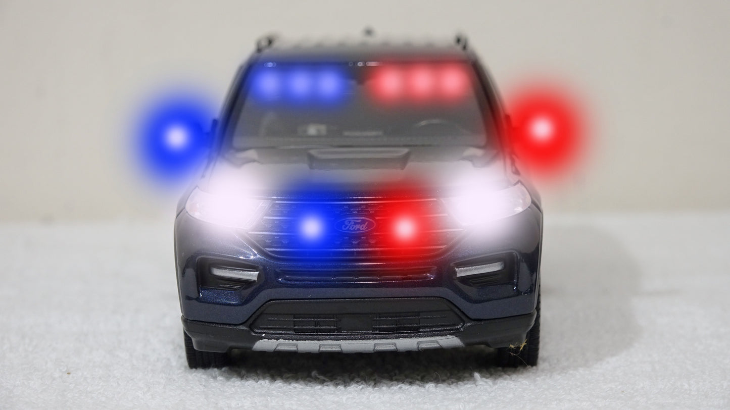 1/24 scale Civilian Blue Undercover Police 2022 Ford Explorer with custom added lights and siren. !!FREE SHIPPING!!