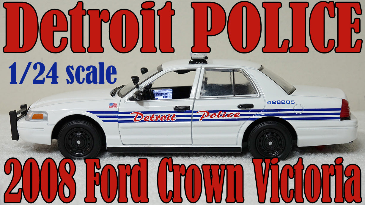 1/24 scale Detroit Police 2008 Ford Crown Victoria with Lights and Siren !!FREE SHIPPING!!
