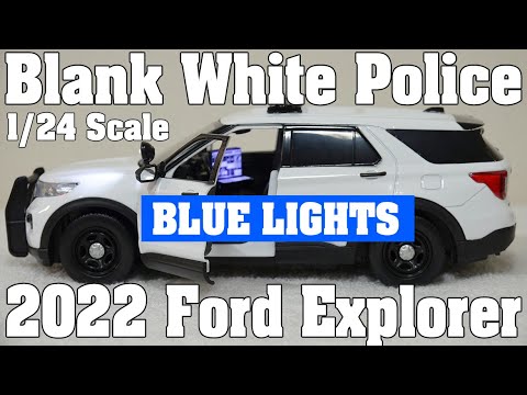 1/24 scale Unmarked Police White 2022 Ford Explorer with custom added lights and siren. !!FREE SHIPPING!!