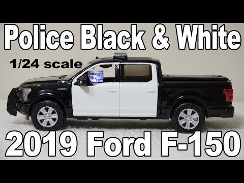 1/24 scale Black & White Unmarked Police 2019 Ford F-150 with custom added lights and siren. !!FREE SHIPPING!!