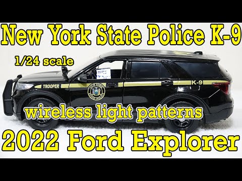 1/24 scale New York State Police 2022 Ford Explorer with custom added lights and siren. !!FREE SHIPPING!!