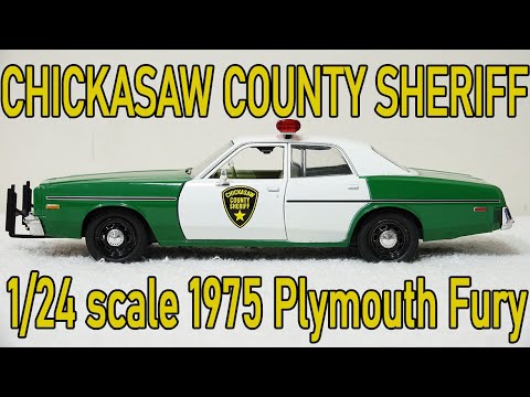 1/24 scale Chickasaw County Sheriff 1975 Plymouth Fury with Lights and Siren !!FREE SHIPPING!!