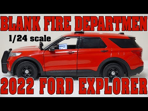 1/24 scale Blank Fire Department 2022 Ford Explorer with custom added lights and siren. !!FREE SHIPPING!!