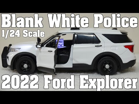 1/24 scale Unmarked Police White 2022 Ford Explorer with custom added lights and siren. !!FREE SHIPPING!!
