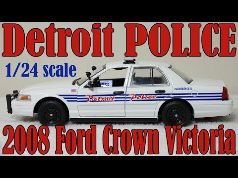 1/24 scale Detroit Police 2008 Ford Crown Victoria with Lights and Siren !!FREE SHIPPING!!