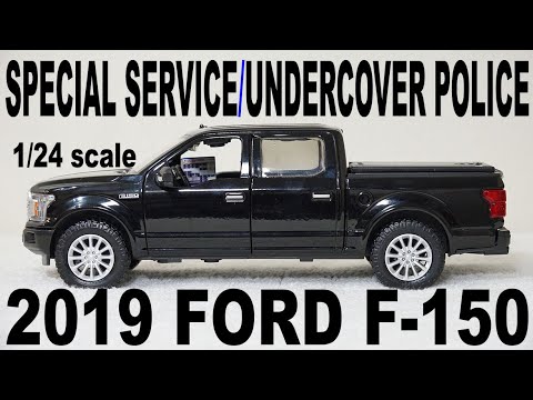 1/24 scale Black Undercover Police 2019 Ford F-150 with custom added lights and siren. !!FREE SHIPPING!!
